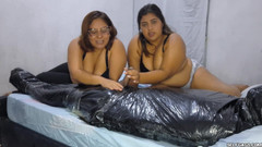 Selfgags femdom bondage: Lunas freund mumifiziert, geknebelt &von claudia & zoe