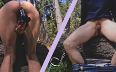 FTM Kinky cuntboy: Holá chlupatá Ftm kunda venku