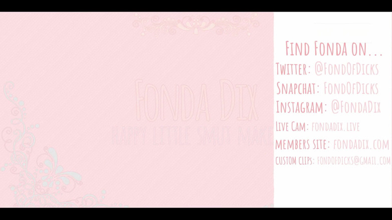 FondaDix: 黒いランジェリーのスラッティ・スモーク