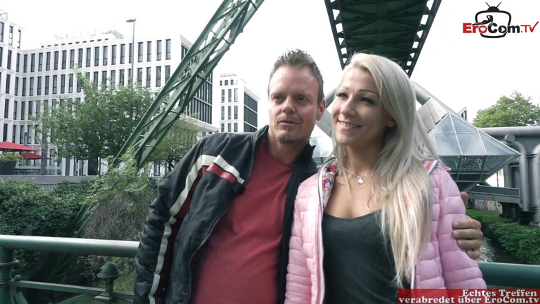 EroCom: Blonde picked up on the street for a double penetration...