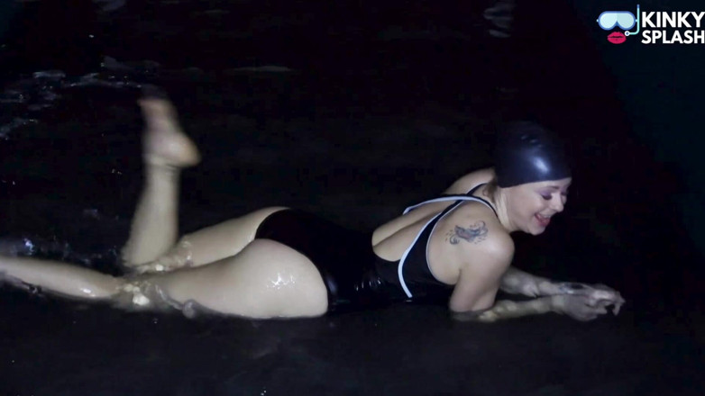 UKCuteGirl Lucy Lauren: Swimwear Rope Bondage in Water: Hogtied &amp; Gagged