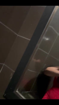 Prego Belly and Titties in the Bathroom