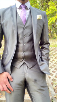 Public Outdoor Masturbation in a Shiny Suit