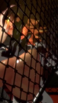 Anime Cow Girl Pounded Hard Against the Cage