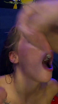 Silvia Dellai Swallows Cum in Ggg Gangbang