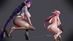 MikuMotion: バー&カミコチョコクリームデュオストリップショー