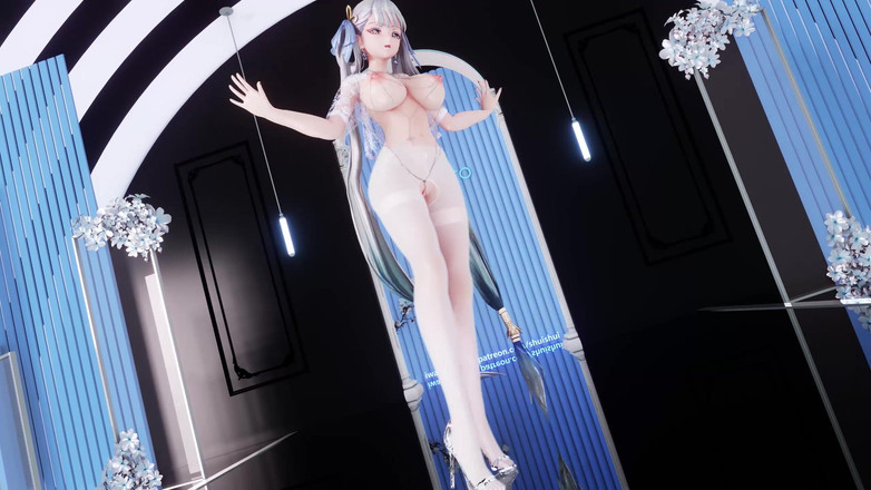 MikuMotion: [mmd]今汐shake It 白丝乳链双马尾