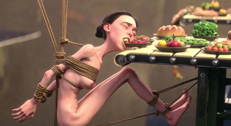YOUR BEST FANTASY: สาวตัวผอมในการมัดเชือก - เซสชันให้อาหารแบบไม่หยุด