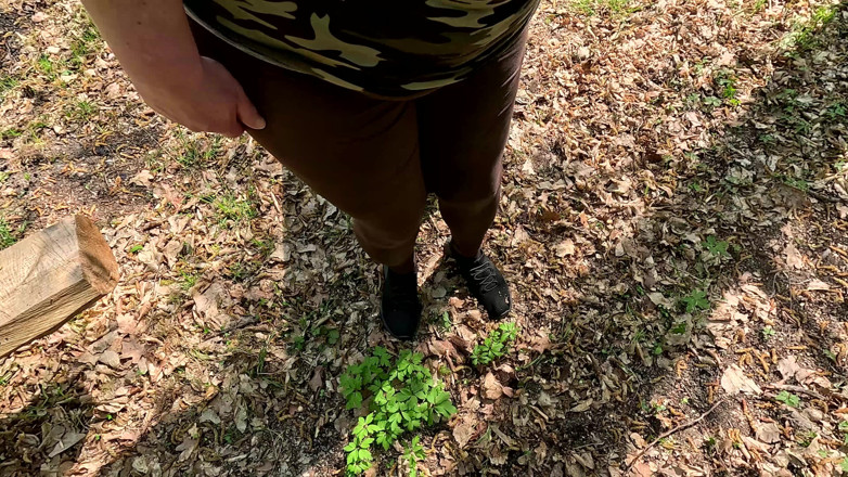Bouncy Tits Action: Scabbard in the Forest