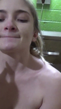 Amateur College Blonde Sabrina Deepthroat and 3 Throatpies