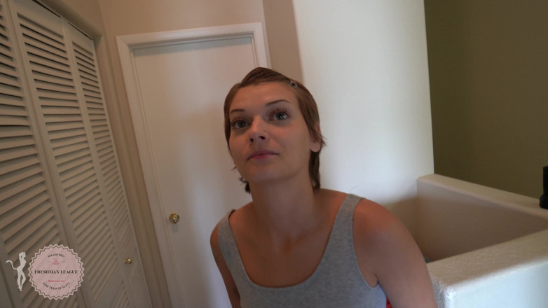 Katie Diggs: Repair man cums in her mouth for composition