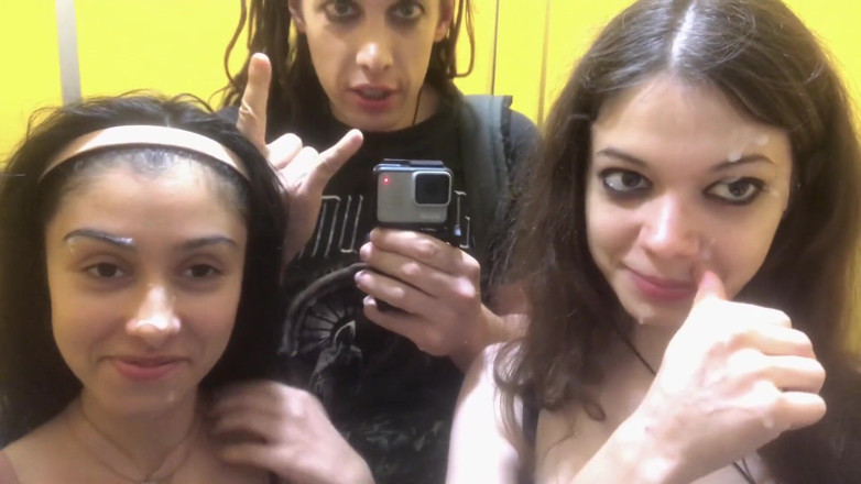 Dolls Cult: Double cum walk at the mall after a huge double...
