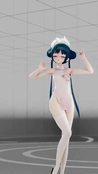Blå arkiv Ryuuge Kisaki Hentai klä av sig Dans Mmd 3D Blå hårfärg Redigera Smixix