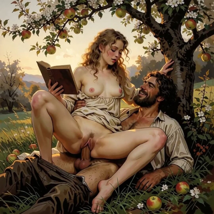 My night collection: Continuava a leggere sotto l'albero di mele mentre lui finiva...