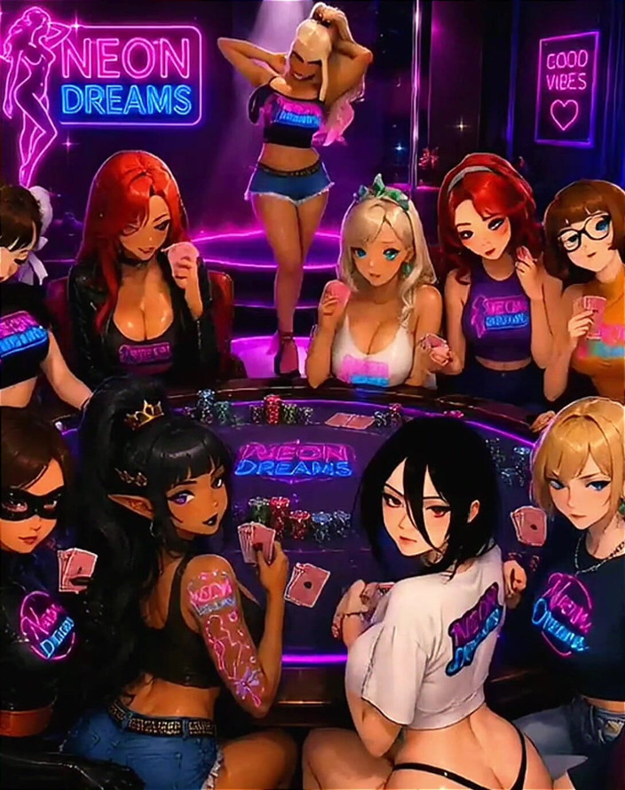 Neon dreams: Neon Dreams - the Feline Stripper