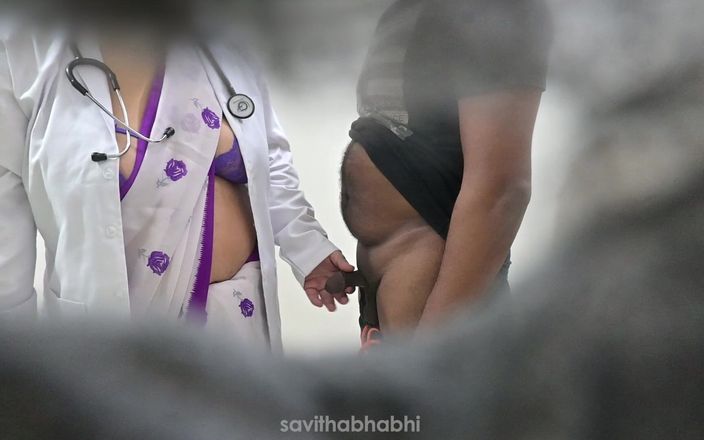 savithabhabhi: Szczęśliwy pacjent dostał pięknego lekarza, aby zaspokoić swoje pragnienia seksualne...
