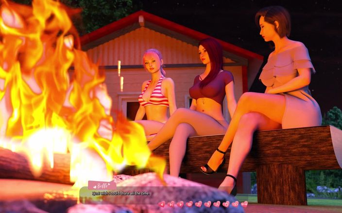 3D cartoon porn: 帮助辣妹36：营火忏悔 - 星空下的生活故事