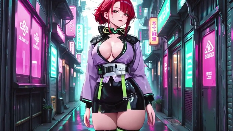 Tay Swift X: Ai-purple Kimono Seduction in the Neon Train Car, Fingertips Touching...