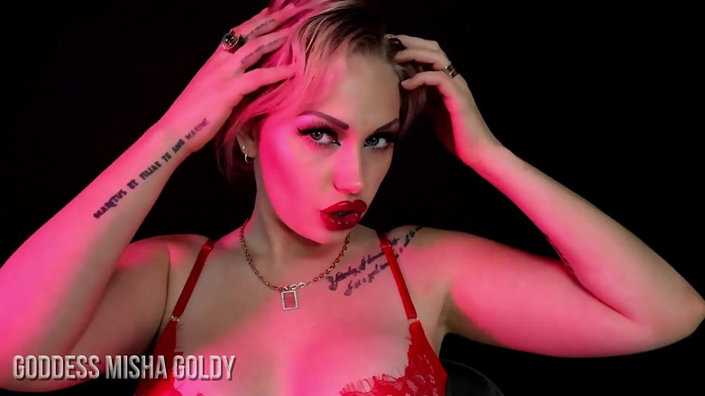Goddess Misha Goldy: Latihan ketagihan bibir! Menjadi benar-benar otak dibasuh! Goon &amp; Jerk 1