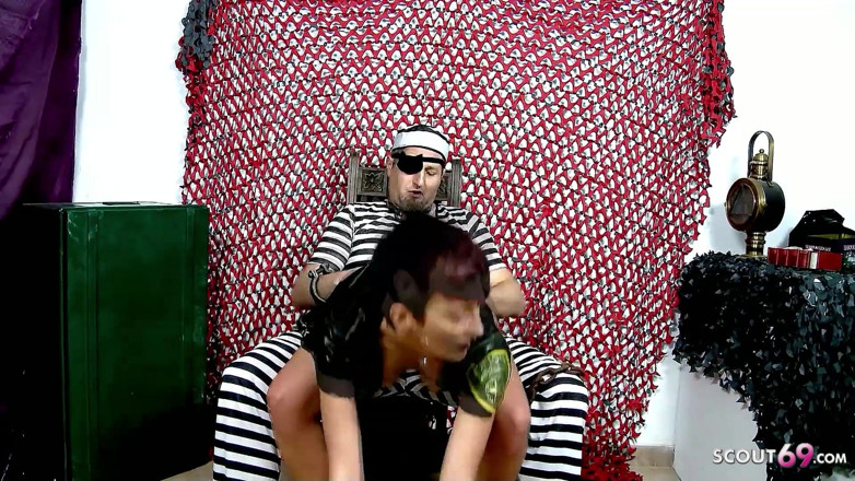 Full porn collection: Skinny police teen Leyre secretly banged by inmate in prison