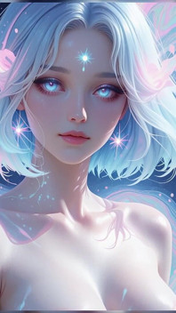 Estetică Ai Art: Portrete nud eterice în Neon Dreams