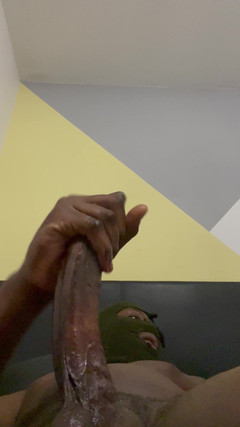 Maskedloki9 Gay Solo: Maskovaný Dl BBC solo goon relace s masivním výstřikem