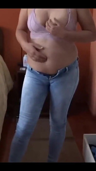 Without Panties I Put on Jeans While Stepson Records Me and Jerks off