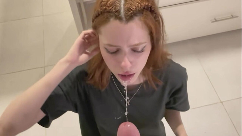 Hefburg: Redhead Teen Takes Bwc POV Cum Swallow