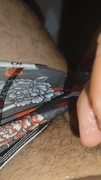 Man Gets Covered in Sticky Cum