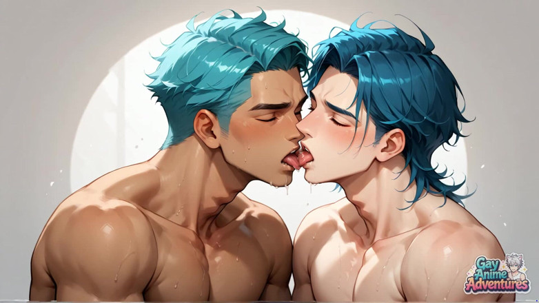 Gay Anime Adventures: Ağzına layık dölleme dostum! Vay canına, mavi saçlı tatlı kızın...