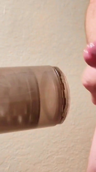 Big Thick Cock Cums Hard Twice From Automatic Male Masturbator