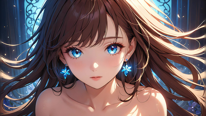 LustRender: Quiet joy: una bella giovane donna nella luce magica