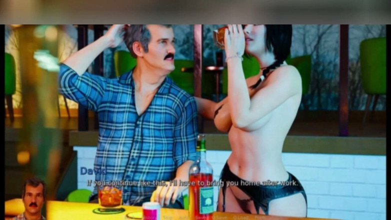 3DXXXTEEN2 Cartoon: Anna pracuje na słupie striptizerki i kamerze. Porno 3D - seks animowany