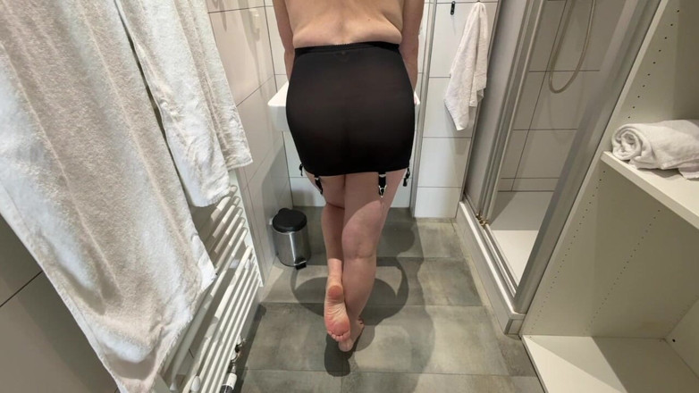 Aunty Sandra vintage girdle queen: Tante Sandra in Haar Alledaagse Gordel Vgq45