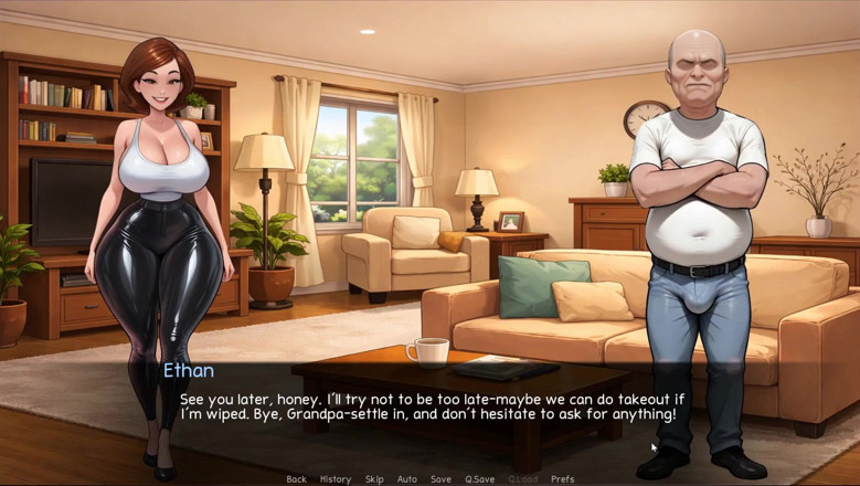 Cumming Gaming: Jogo de Lição do Vovô Hentai Tabu Ep.1 Padrasto Tem...