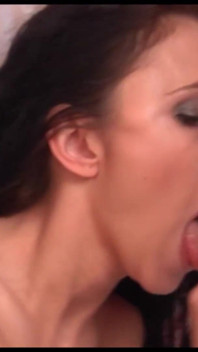 Brunette babe fucked by her partner after an interview