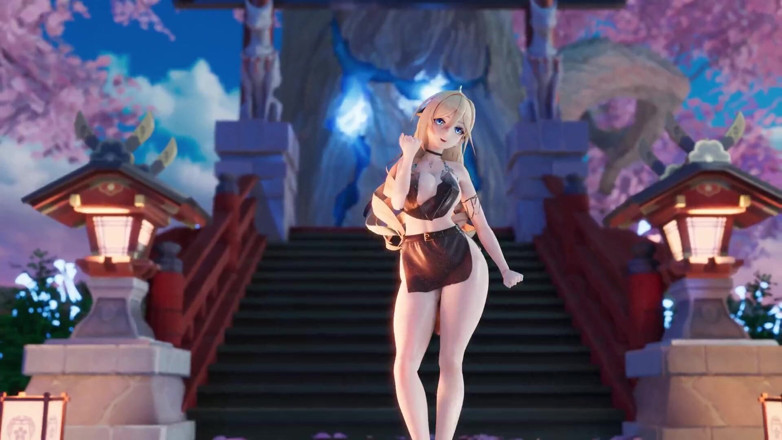 MikuMotion: इसे हिलाएं बड़े स्तन जिगलिंग, चूत उजागर