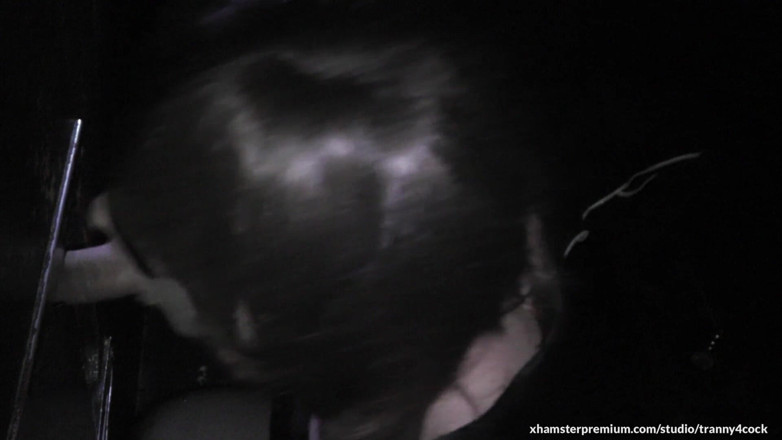 Tranny 4 cock: Gloryhole blowjob marathon at the highway ABS