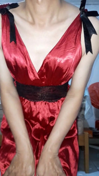 Pink Dress Masturbation Cum