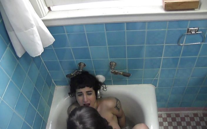 LesbianFantasies: Lesbian action in the bathroom