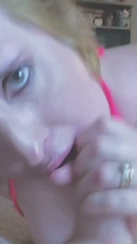 Big Tit Blonde MILF Caught Masturbating