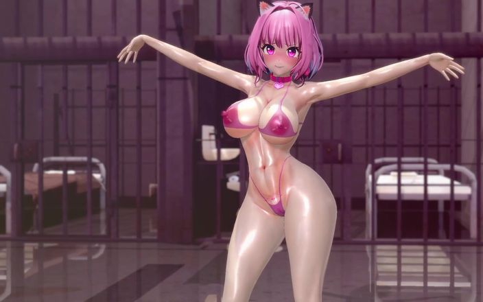 Mmd anime girls: Mmd R-18 anime cô gái khiêu vũ sexy clip 90