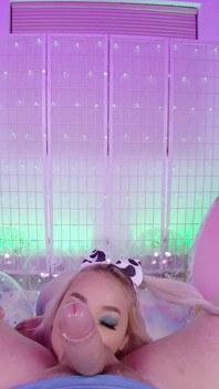 Petite Blonde Asian Avery Black Throat Fuck