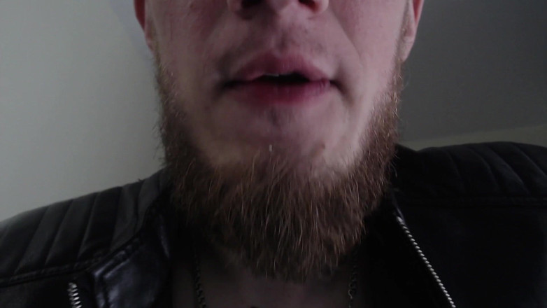 Hunky time: Master in the Leather Jacket Is Drooling