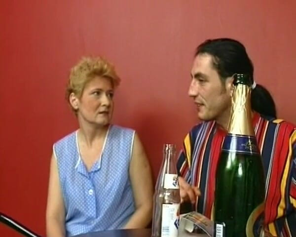 German Homemade: Old Blonde Lady From Germany Fucking in the Bar