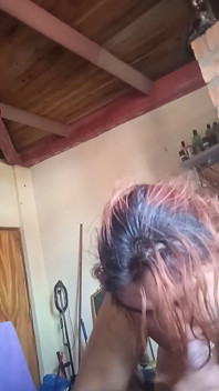 The Neighbor Takes Out His Cock to Give Him a Blowjob