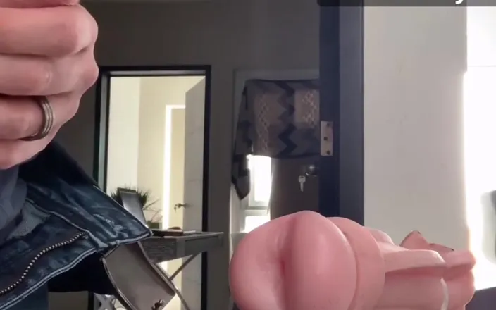 Dirty Talking Guy: Having my way with my toy, deep fucking toy creampie