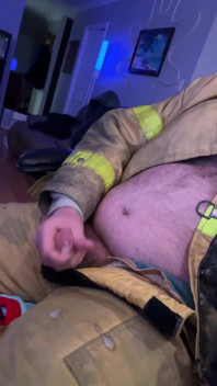 Quick Cum in Firefighter Gear