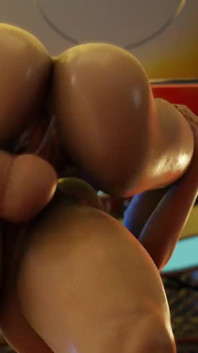 3D Futa Gorgeous Transsexual com pau enorme