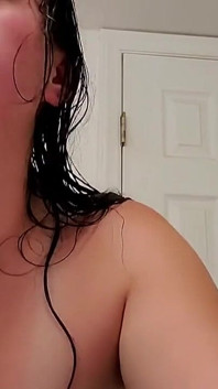 Getting Bent Over and Fucked Then Letting Daddys Cum Drip Out of My Mouth Onto My Big Tits
